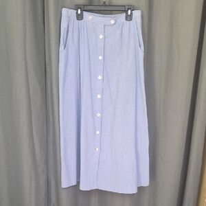 Koret Light Blue Button-Front Maxi Skirt